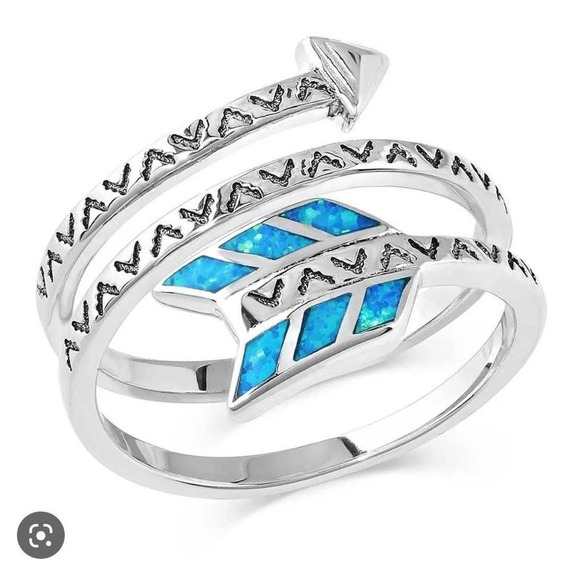 Montana Silversmiths Sterling Sky Fletched Arrow Opal Ring Size 7 MSRP $65 - NEW - Picture 6 of 8
